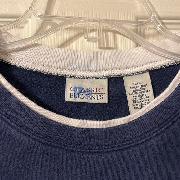 Vintage Retro Classic Elements Navy Apple Tree Sweatshirt XL - Picture 4 of 5